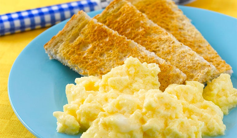 Scrambled Eggs and Toast Fingers