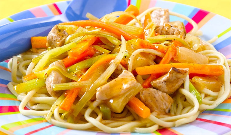 Sweet and Sour Pork Noodles